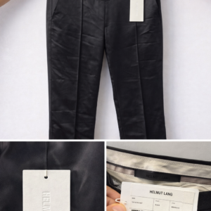 Pantalón satinado negro Helmut Lang mujer
